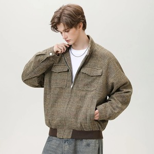 Chaqueta de Invierno 2025 para Hombre, Diseño Retro, 100% Lana, Estilo Escocés, Abrigo Informal de Algodón, Corte Holgado, Doble Bolsillo, Diseño de Diseñador - Product Image 1