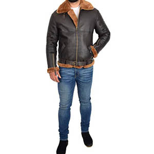 Veste en cuir de vachette respirante et légère pour homme, en peau de mouton, décontractée, écologique, avec logo frontal, haute qualité, prix avantageux - Product Image 4