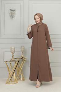 Abaya de luxe modeste d'Arabie Saoudite, respirante, abayas islamiques fermées pour femmes musulmanes, vente en gros aux meilleurs prix, robe - Product Image 3