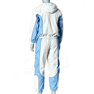 Streetwear Custom Patchwork Colorblock Nylon Polyester Windbreaker <b>Zip</b> <b>up</b> Track and Pants Set Tracksuit for Men - Product Image 2