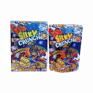 Stock Smell Proof Resealable Holographic Exotic Die Cut Zip Lock Stand up Mylar Bags <b>Box</b> - Product Image 4
