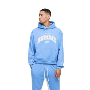 Conjunto de chándal de dos piezas para hombre con capucha y pantalones de Jogger con cordón, ropa de calle informal para deportes y uso diario - Product Image 5