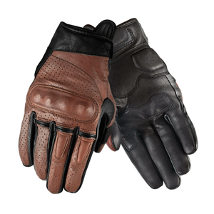 Riders Motorbike Brown Genuine Leather Cycling Gloves Motorcycle Auto Racing Wear Touchscreen Finger Unisex Cycling Gloves - Product Image 1