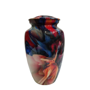 Urna de metal con estampado de camuflaje de diseño único, urnas de cremación de lujo, nuevo diseño impreso, acabado de esmalte brillante - Product Image 6