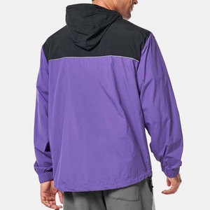Veste coupe-vent de sport pour homme de haute qualité, légère, imperméable, respirante, séchage rapide, fermeture éclair à capuche, patchwork tricoté - Product Image 2