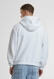 High Quality Cotton <b>White</b> Oversize <b>Hoodie</b> Thick Fleece Drop Shoulder Plain Blank Custom Men Hoodies Manufacturer - Product Image 4