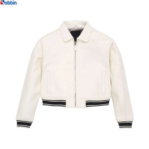 Chaquetas de Cuero Blancas de Invierno Personalizadas Más Vendidas, Chaquetas de Cuero Cortas de Primera Calidad, Último Modelo de Chaquetas de Cuero Cortas Personalizadas - Product Image 3