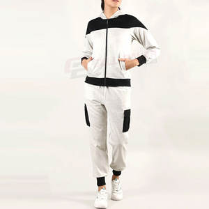 Women Tracksuit With Full Zip Jacket And High Waist Joggers For <b>Travel</b> <b>Wear</b> Colorblock Women Tracksuit Set - Product Image 1