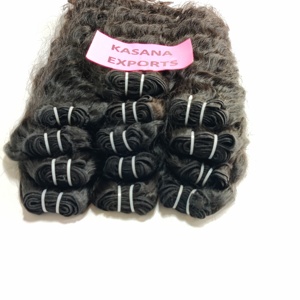 ผมต่อแบบมัดผมมนุษย์คลื่นสีธรรมชาติสองชั้นแบบไม่ผ่านการทำสารเคมีจาก100% - Product Image 5