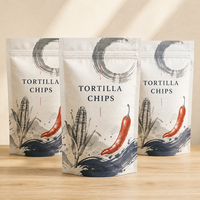 Sachet d'emballage pour chips de tortilla à faible MOQ, sac alimentaire refermable imprimé numériquement