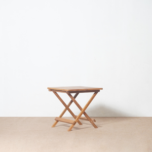 Table de salle à manger extérieure pliante en bois de teck de forme carrée moderne meubles de patio de couleur naturelle pour le jardin ou le parc - Product Image 5