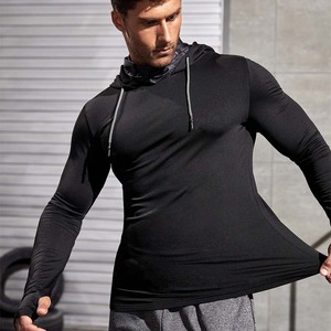 100% Polyester <b>Mens</b> Sporty Custom Hoodies <b>Pullover</b> With Designs Slim Fit Stretchy Hoody - Product Image 1