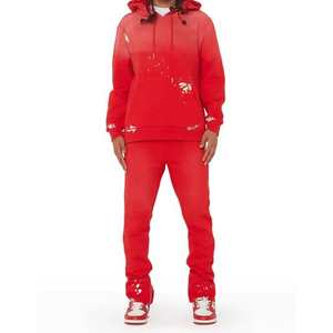 เสื้อมีฮู้ดแบบดึงทับสำหรับผู้ชายกางเกงกันหนาวแบบซ้อนกันลายพิมพ์โลโก้ออกแบบได้ตามต้องการ - Product Image 1