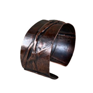 2025 Rusia Black Friday Original ancho africano cobre texturizado ancho largo Opper brazalete joyería brazalete abierto para mujer - Product Image 3