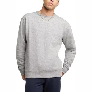 T-shirt en coton gaufré lourd en gros, manches longues, col rond, pull thermique streetwear pour hommes - Product Image 3