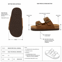 Sandales personnalisées pour poupées en vinyle, mini-jouets, chaussures à deux brides, semelle moulée sur mesure, OEM ODM pour poupées de 18 pouces