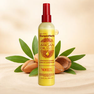 Crème revitalisante sans rinçage à l'huile d'argan du Maroc, soin hydratant et réparateur pour cheveux bouclés naturels - Product Image 1
