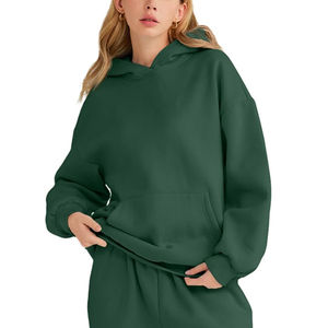Ventes en gros de sweats à capuche surdimensionnés en molleton de coton et polyester de haute qualité pour femmes, avec logo personnalisé imprimé pour l'hiver - Product Image 1