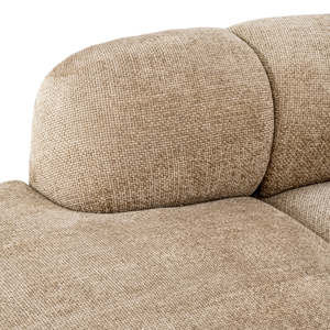 Sofá Chesterfield en Forma de L Bjrn, Color Arena, Modelo Lyssa, Convertible y Extensible, Muebles para Sala de Estar - Product Image 6