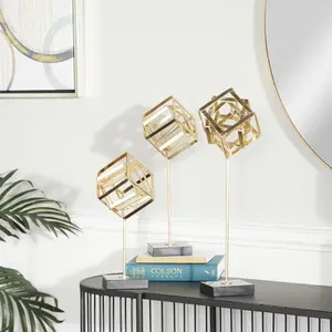 Ferme salon chambre à coucher doré galvanisé décor métal diamant décorations pour la maison accessoires - Product Image 2