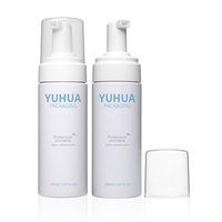 Wadah busa kosmetik ramah lingkungan 150ml 200ml Pembersih Wajah botol busa beku plastik putih kosong untuk sampo