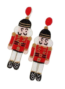 Custom Logo <b>Christmas</b> <b>Earrings</b> Festive Designs Handcrafted Beaded Embroidery Fashion Drop Style Holiday Jewelry - Product Image 3