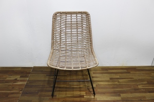 Silla de Comedor Apilable de Ratán Sintético con Marco de Aluminio Moderno para Exteriores, Ideal para Hoteles, Restaurantes y Patios - Product Image 6