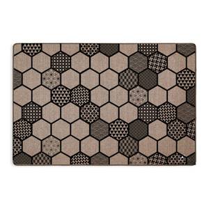 Tapis de sol moderne en lin mosaïque, antidérapant, lavable, 60x90 cm - Product Image 6