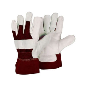 Venta al por mayor guantes de trabajo de cuero de vaca duraderos guantes de seguridad anticortes y anticalor resistentes al calor para uso al aire libre hechos en Pakistán - Product Image 6