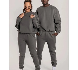 Ropa deportiva personalizada para hombre, conjunto de ropa de calle, sudadera de cuello redondo de lana, Jogger, entrenamiento de invierno, estilo informal, de talla grande, transpirable - Product Image 1