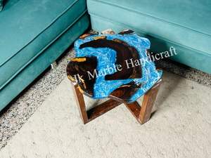 Dessus de table en époxy décoratif fait à la main de meilleure qualité pour le bureau à domicile vente en gros au meilleur prix artisanat en pierre semi-précieuse fabriqué à la main - Product Image 2