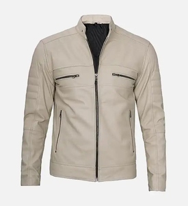 Chaqueta de cuero recién llegada de diseño de moda para hombre, chaquetas de cuero Pu, chaqueta de cuero de vaca de calidad superior - Product Image 1