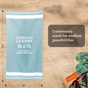 Hammam doux Fouta coton turc serviette tissé à la main drap de bain léger séchage rapide absorbant Spa Wrap plage couverture pique-nique - Product Image 5