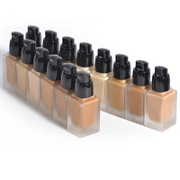 Logo personnalisé maquillage crème solaire végétalienne imperméable à l'eau longue durée couverture complète label privé fond de teint liquide mat pour les femmes noires