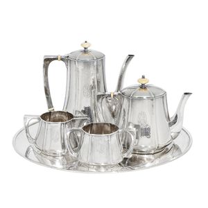 Stainless Steel Mirror Polished <b>Coffee</b> <b>Tea</b> Pot Creamer Jug <b>Sugar</b> Pot Serving Tray <b>Tea</b> and <b>Coffee</b> Pot Set - Product Image 5