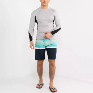 Haute qualité hommes UPF 50 + Compression MMA Rashguards Logo personnalisé à manches longues chemise de Protection solaire pour Waterplay Paddle Surf - Product Image 6