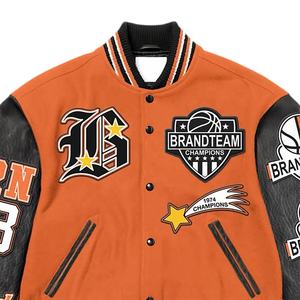 Veste universitaire unisexe de haute qualité avec logo personnalisé, en polaire d'hiver, en cuir, broderie, streetwear, coupe-vent, écologique, veste chauffante - Product Image 4