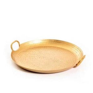 ถาดเสิร์ฟอเนกประสงค์ งานแฮนด์เมด ขนาด 30 ซม. ดีไซน์ตอกลายเหล็ก น้ำหนักเบา คุณภาพสูง ผลิตจากโลหะ สำหรับงานแต่งงาน ขั้นต่ำในการสั่งซื้อ 100 ชิ้น - Product Image 3