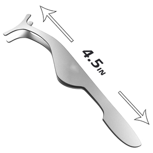 Pinzas aplicadoras personalizadas, pinzas aplicadoras de pestañas postizas recubiertas de Color plateado, pinzas de belleza de 4,5 "con embalaje personalizado - Product Image 5