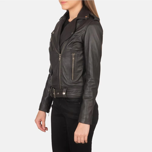 Chaquetas de cuero de mujer de tendencia superior personalizadas de manga larga de satén impermeable transpirable al por mayor - Product Image 3