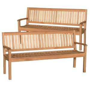 Banco de jardín de madera de muebles de patio de teca de estilo moderno de 3 plazas de alta calidad para uso al aire libre en parques y hoteles - Product Image 4