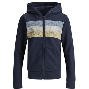 Sudadera con capucha y hombros caídos con gráfico de manga larga y logotipo personalizado de estilo rayado de gran tamaño para hombre de peso pesado - Product Image 1