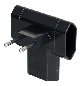 อะแดปเตอร์ไบโพลาร์สามทาง สีดำ 10A (ไซมอน CL115818) - Product Image 2