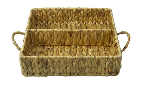 ถาดเสิร์ฟอาหารคุณภาพสูงแบบสานมือเป็นมิตรต่อสิ่งแวดล้อมถาดเสิร์ฟผักตบชวาเกรดพาณิชย์สำหรับตกแต่งห้องครัว - Product Image 5