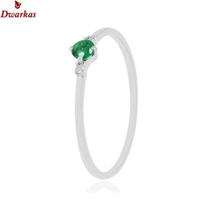 Anillo de circón verde minimalista personalizado de fábrica, joyería S925, anillos de plata esterlina, joyería de plata para mujer - Product Image 2