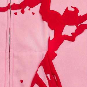 Venta directa de fábrica Sudaderas con capucha de impresión de hojaldre Nueva llegada Ropa al aire libre Sudaderas con capucha de impresión de hojaldre de color liso - Product Image 4