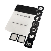 Personalizar Mesa acrílico o madera Facebook Ins placa oro código QR belleza signo negocios redes sociales signo con soporte