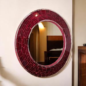 Horloge murale en métal de luxe artisanale, mosaïque de miroir en verre, coquille naturelle, quartz RDM personnalisé, décoration d'hôtel, de maison, de café, aiguille numérique - Product Image 6