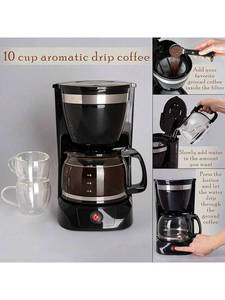Electric Filter <b>Coffee</b> Maker 12 Cups, Glass Carafe, <b>Automatic</b> Keep Warm, Large Capacity <b>Coffee</b> <b>Machine</b> for Home and Office - Product Image 4