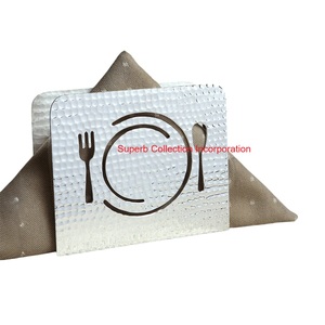 Porte-serviettes décoratif en acier inoxydable pour table à manger, distributeur de mouchoirs en métal pour la maison, la cuisine et le restaurant - Product Image 5